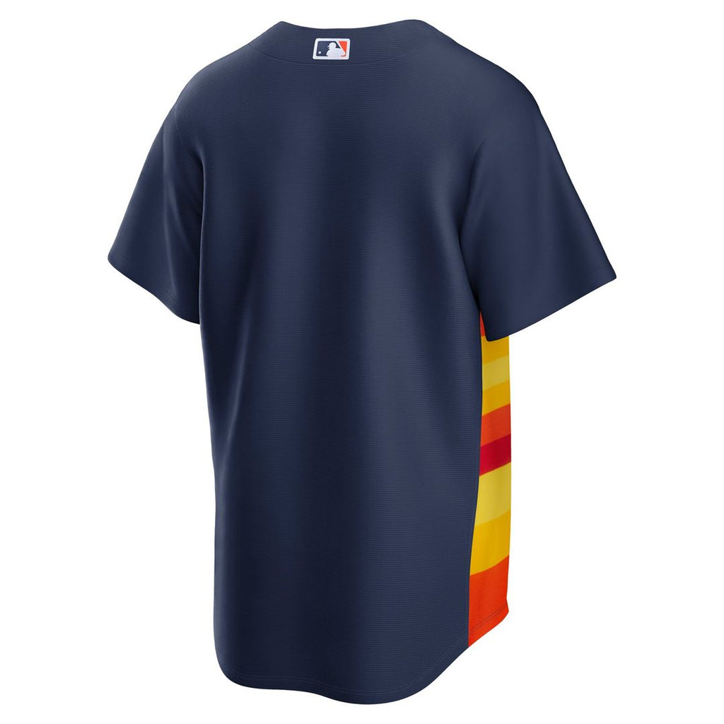 Men's Houston Astros Navy Alternate Replica MLB Baseball Jersey - view 6