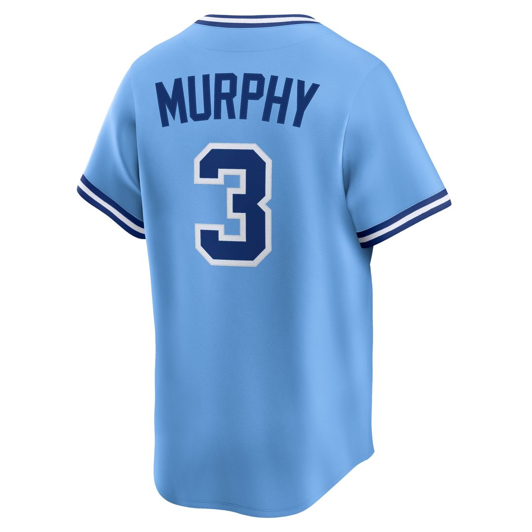 Men's Atlanta Braves Dale Murphy Light Blue Throwback Cooperstown Collection Limited MLB Baseball Jersey - view 3
