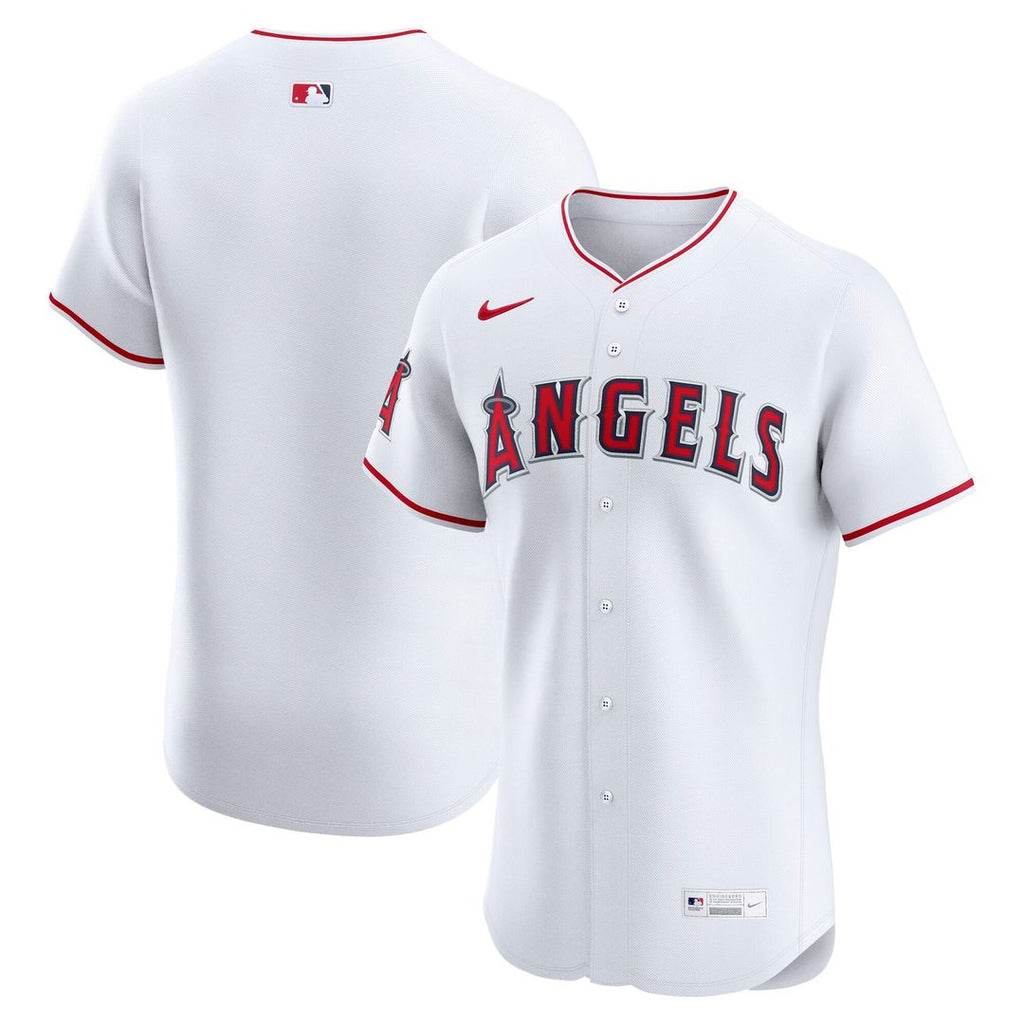 Men's Los Angeles Angels White Home Elite MLB Baseball Jersey - view 1