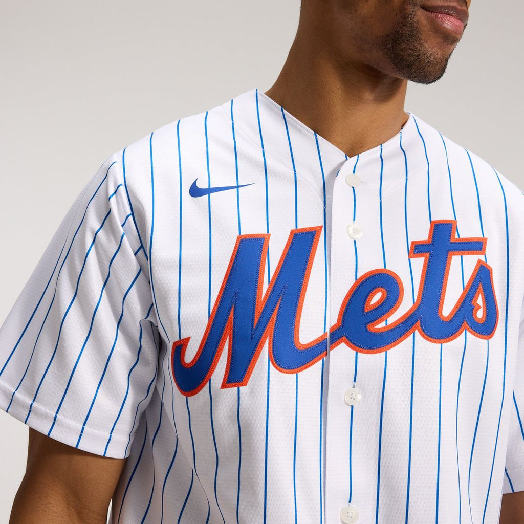 Men's New York Mets White Home Replica MLB Baseball Jersey - view 9