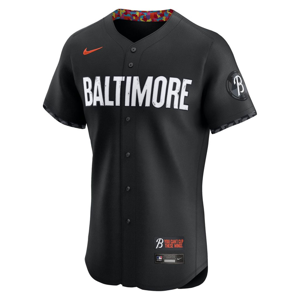 Men's Baltimore Orioles Black City Connect Elite MLB Baseball Jersey - view 2