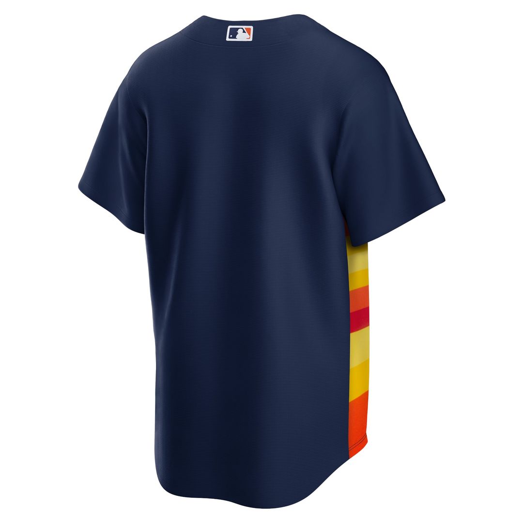 Men's Houston Astros Orange Alternate Replica MLB Baseball Jersey - view 12