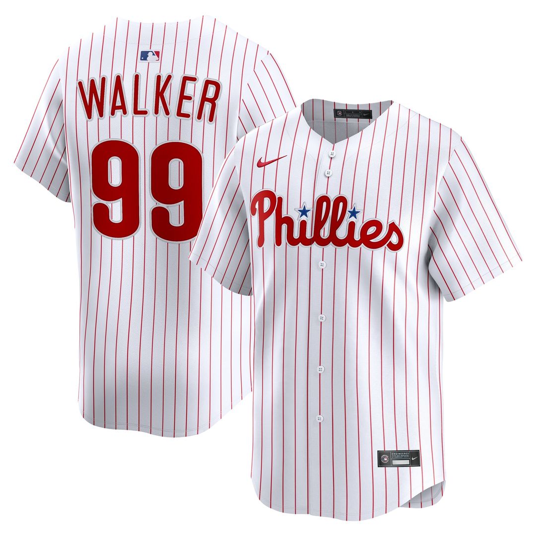 Men's Philadelphia Phillies Taijuan Walker White Home Limited MLB Baseball Jersey - view 1