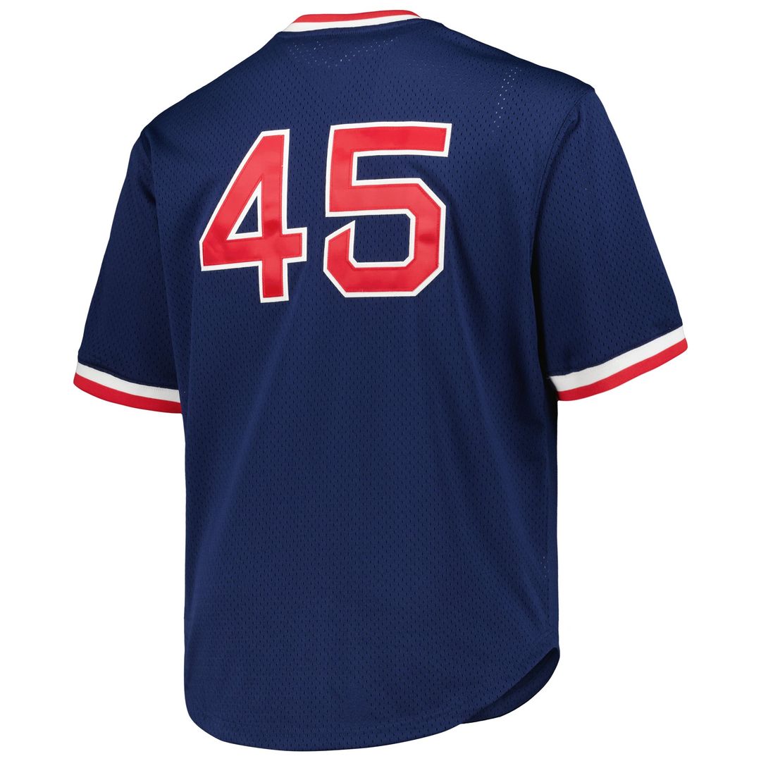 Men's Boston Red Sox Pedro Martinez Navy 1999 Cooperstown Collection Mesh Pullover MLB Baseball Jersey - view 3