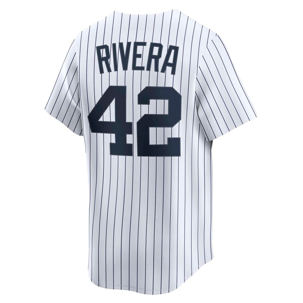 Men's New York Yankees Mariano Rivera White Throwback Cooperstown Collection Limited MLB Baseball Jersey - view 3