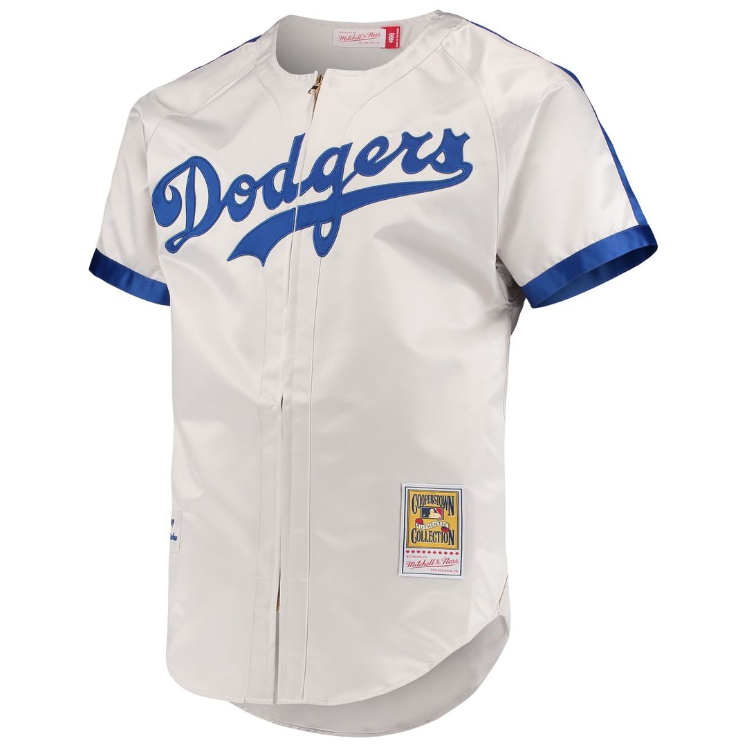 Men's Brooklyn Dodgers Jackie Robinson Gray Cooperstown Collection MLB Baseball Jersey - view 2
