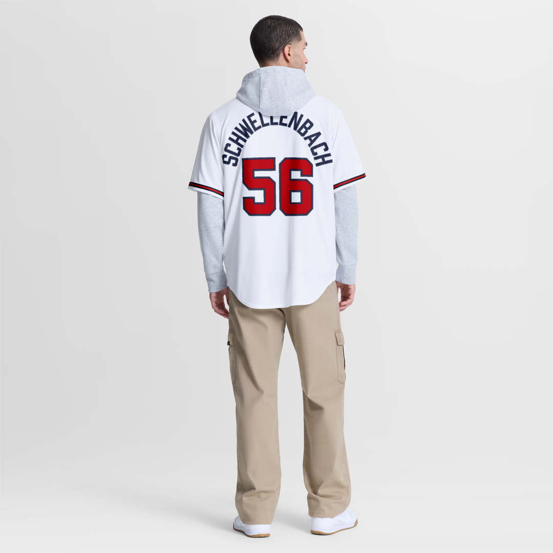 Men's Atlanta Braves Spencer Schwellenbach White Home Replica MLB Baseball Jersey - view 5