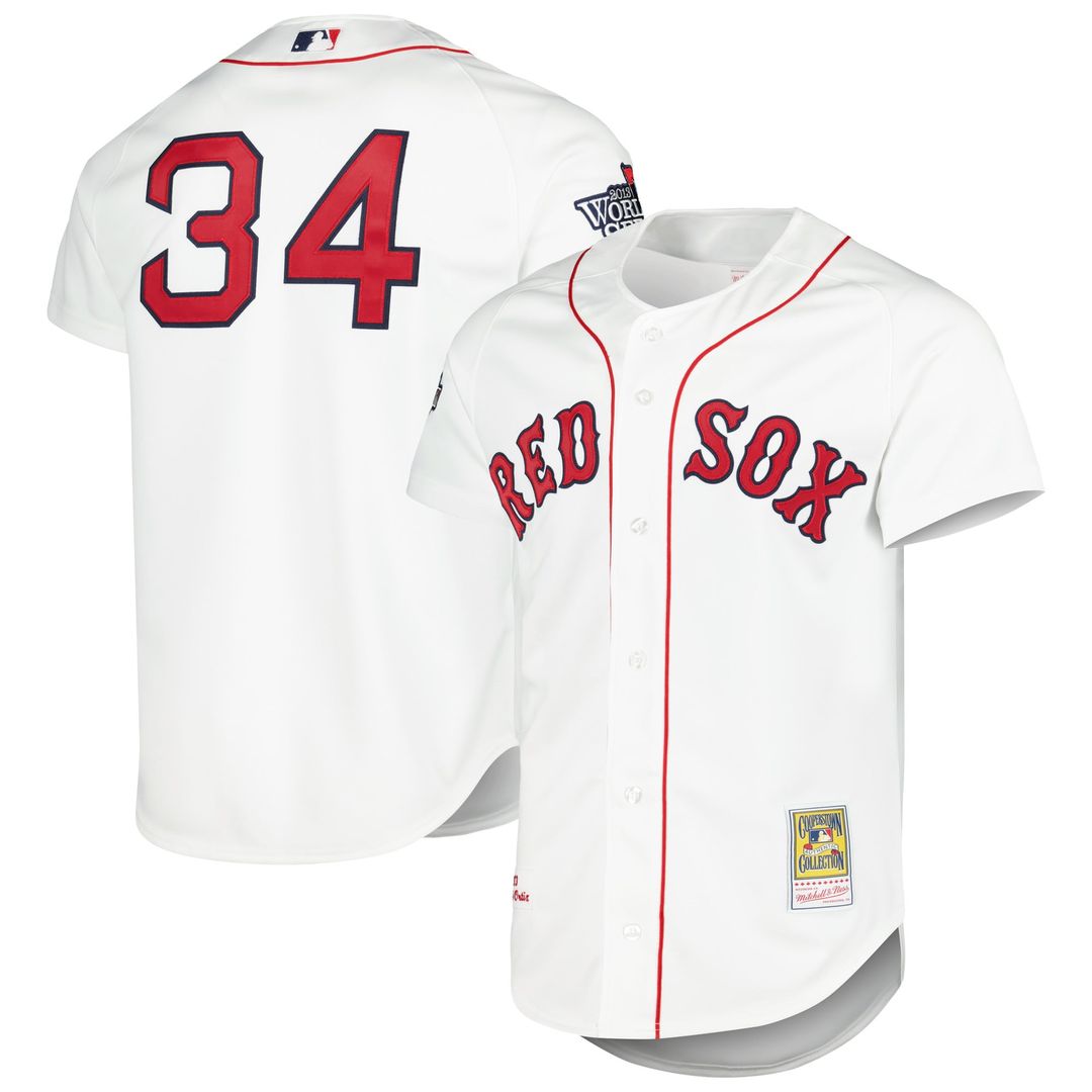 Men's Boston Red Sox David Ortiz White Cooperstown Collection MLB Baseball Jersey - view 1