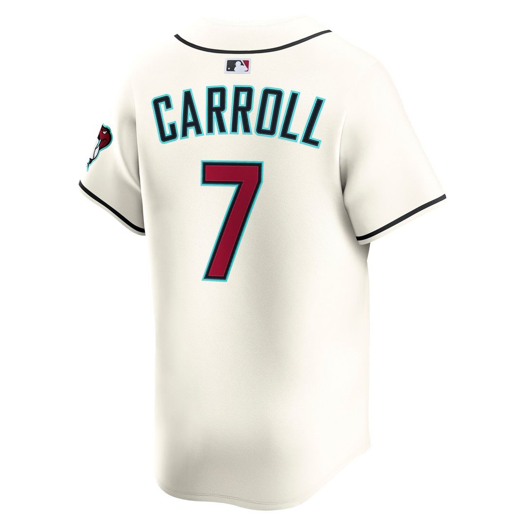 Men's Arizona Diamondbacks Corbin Carroll Cream Home Limited MLB Baseball Jersey - view 6