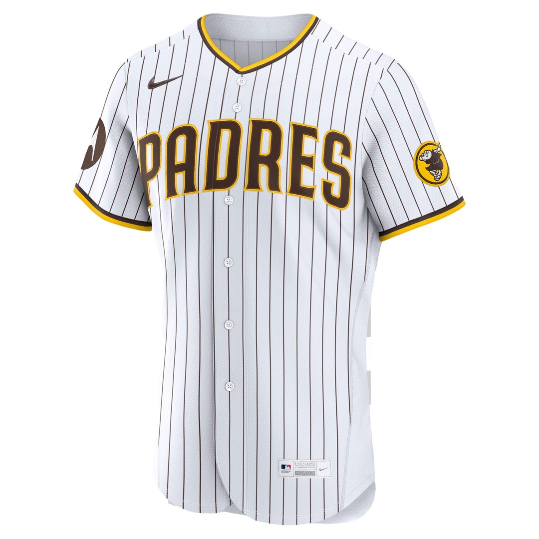 Men's San Diego Padres Fernando Tatis Jr. White Home Sponsor Patch MLB Baseball Jersey - view 2