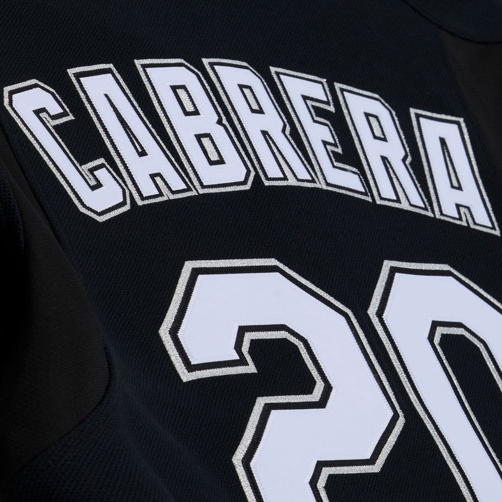 Men's Florida Marlins Miguel Cabrera Black 2003 Cooperstown Mesh Batting Practice Button-Up MLB Baseball Jersey - view 4