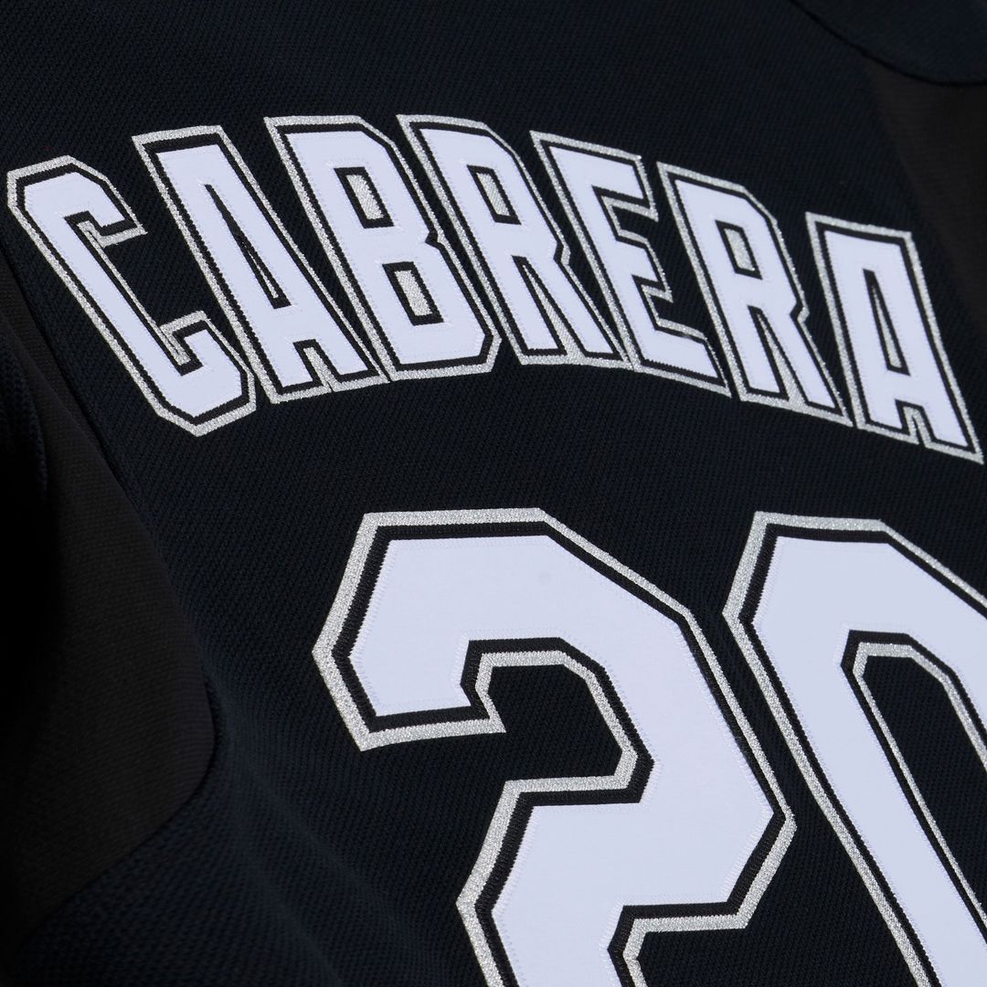 Men's Florida Marlins Miguel Cabrera Black 2003 Cooperstown Mesh Batting Practice Button-Up MLB Baseball Jersey - view 4