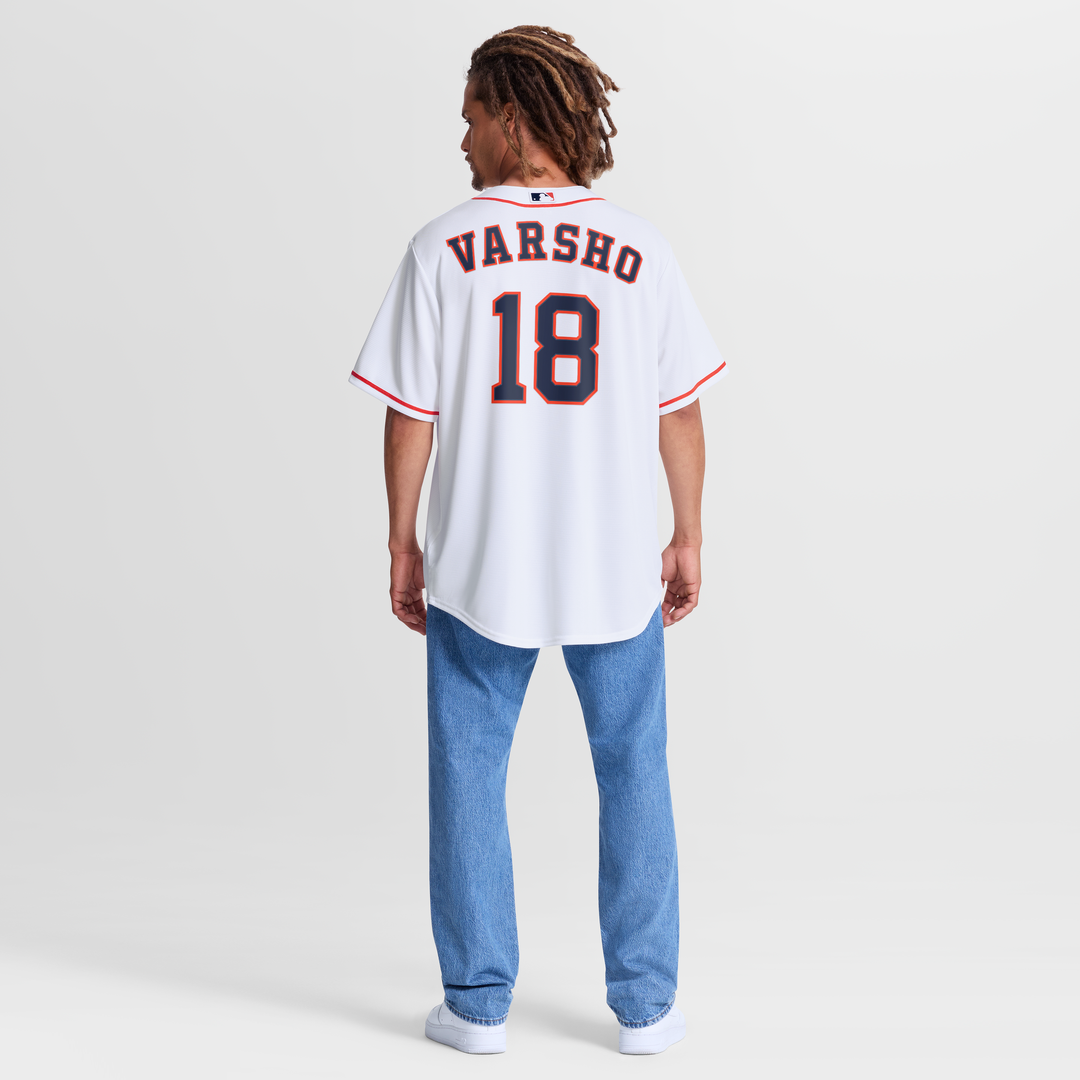 Men's Houston Astros Daulton Varsho White Home Replica MLB Baseball Jersey - view 3