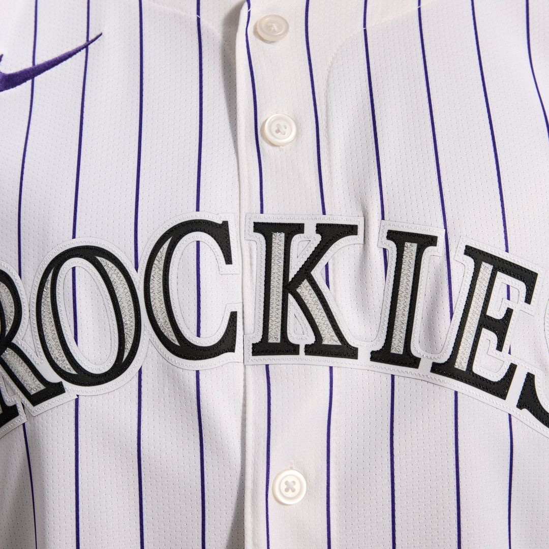 Men's Colorado Rockies White Home Limited MLB Baseball Jersey - view 10