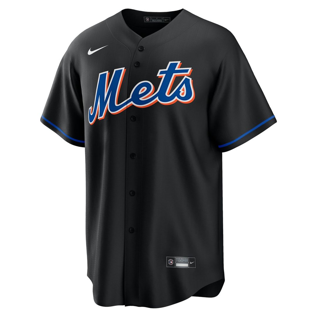 Men's New York Mets Mike Hampton Black 2022 Alternate Replica MLB Baseball Jersey - view 2