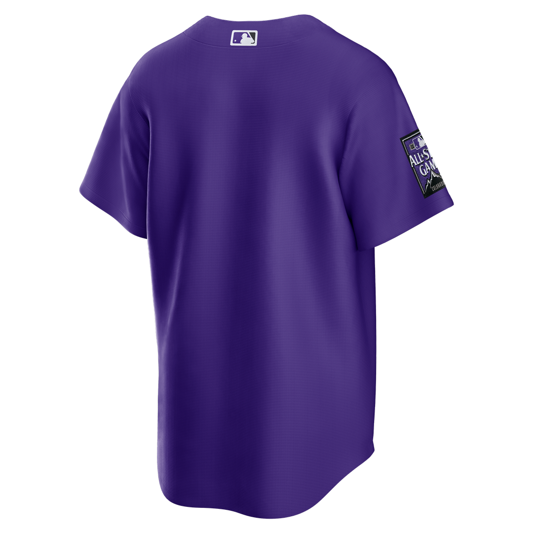 Men's Colorado Rockies Purple Alternate Replica MLB Baseball Jersey - view 7