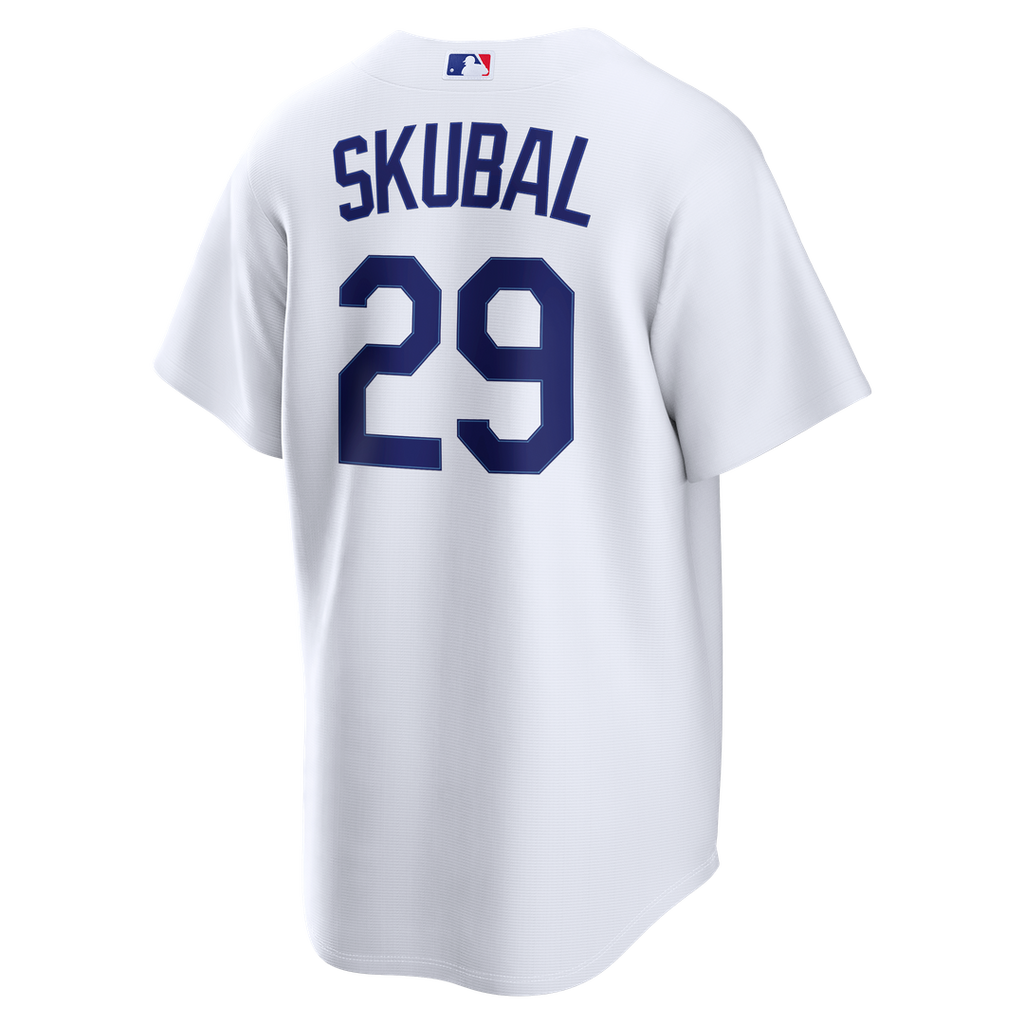 Men's Los Angeles Dodgers Tarik Skubal White Home Replica MLB Baseball Jersey - view 3
