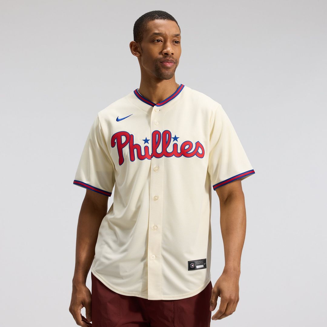 Men's Philadelphia Phillies White Home Replica MLB Baseball Jersey - view 11