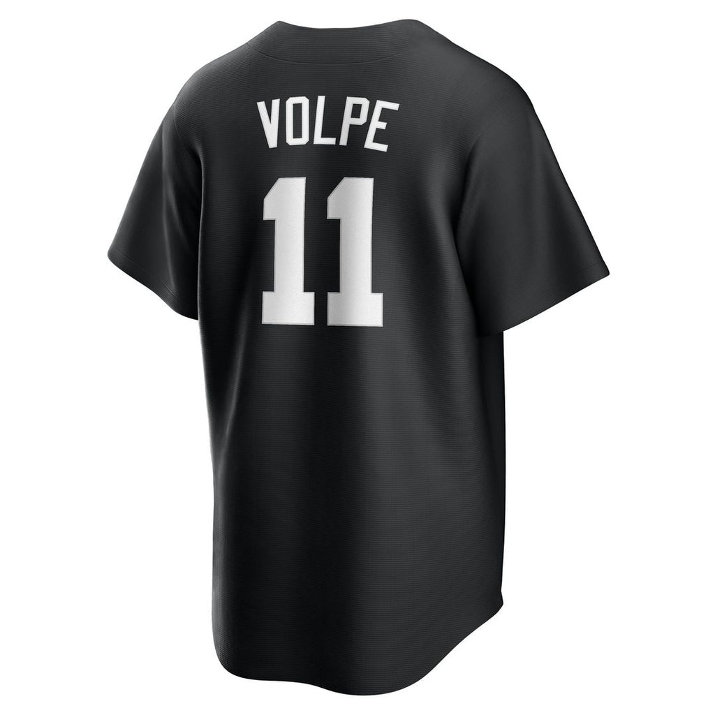 Men's New York Yankees Anthony Volpe Black Fashion Replica MLB Baseball Jersey - view 3