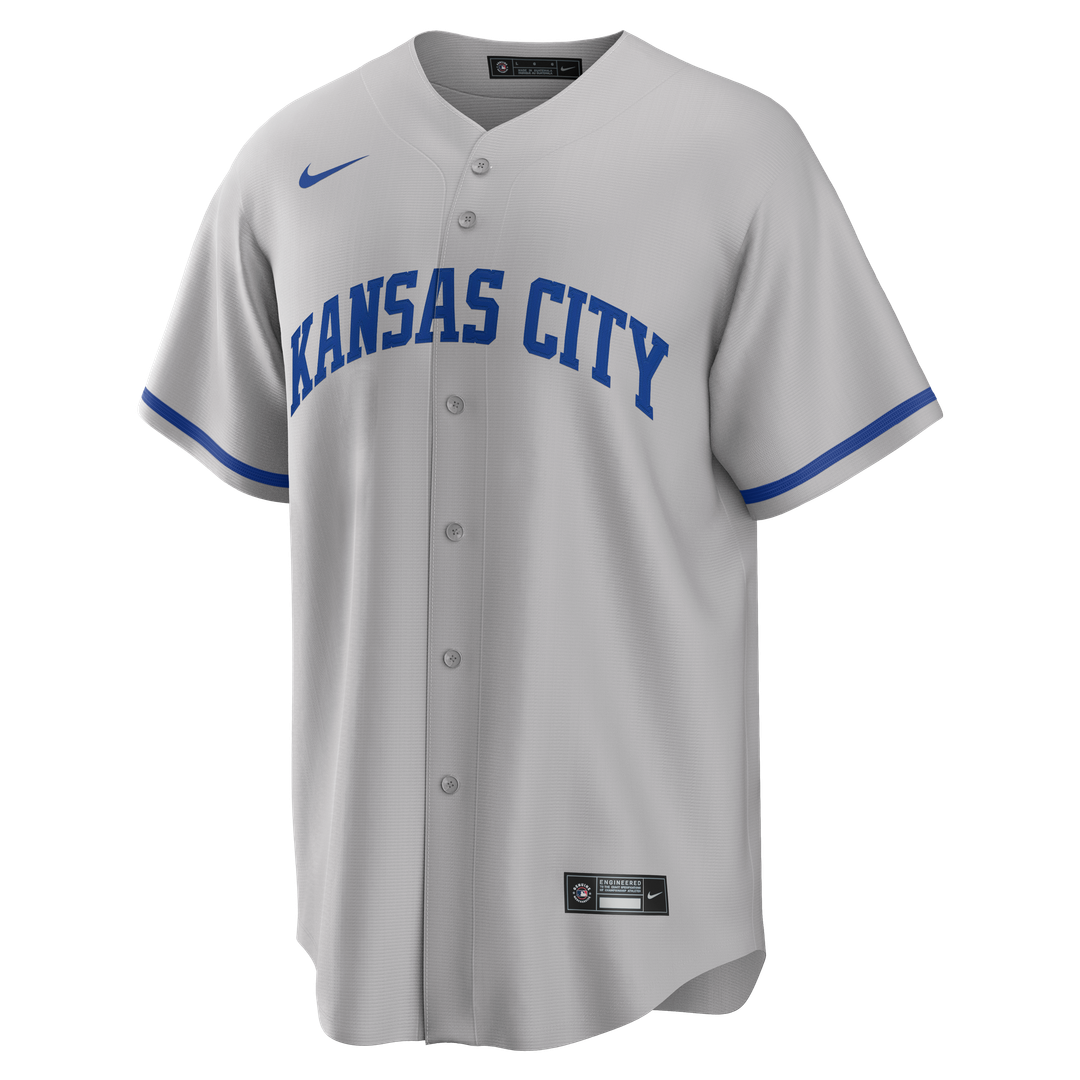 Men's Kansas City Royals Bobby Witt Jr. Gray Road Replica MLB Baseball Jersey - view 20