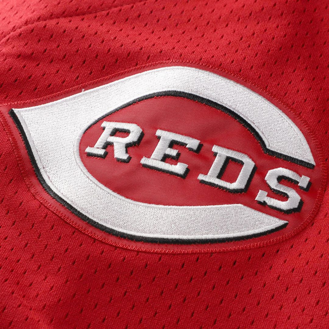 Men's Cincinnati Reds Barry Larkin Red Throwback Cooperstown Mesh Batting Practice MLB Baseball Jersey - view 12