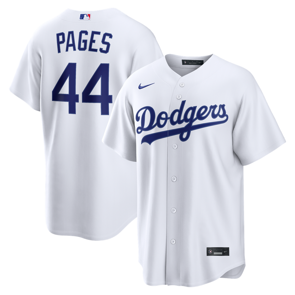 Men's Los Angeles Dodgers Andy Pages White Home Replica MLB Baseball Jersey - view 1