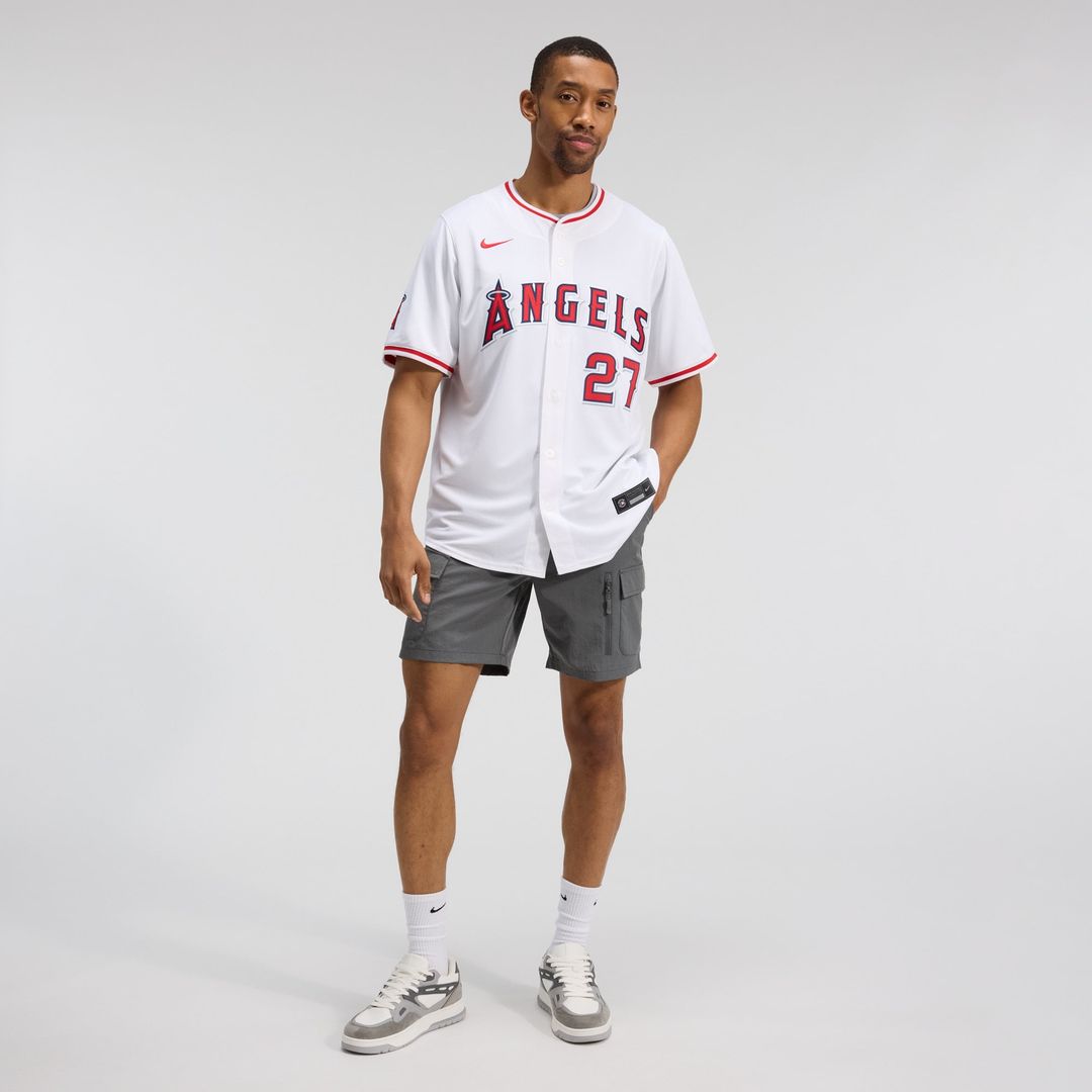 Men's Los Angeles Angels Mike Trout White Home Limited MLB Baseball Jersey - view 5