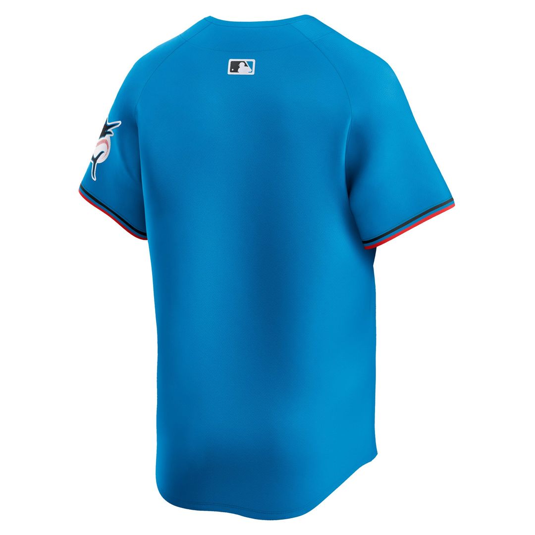 Men's Miami Marlins Blue Limited MLB Baseball Jersey - view 3