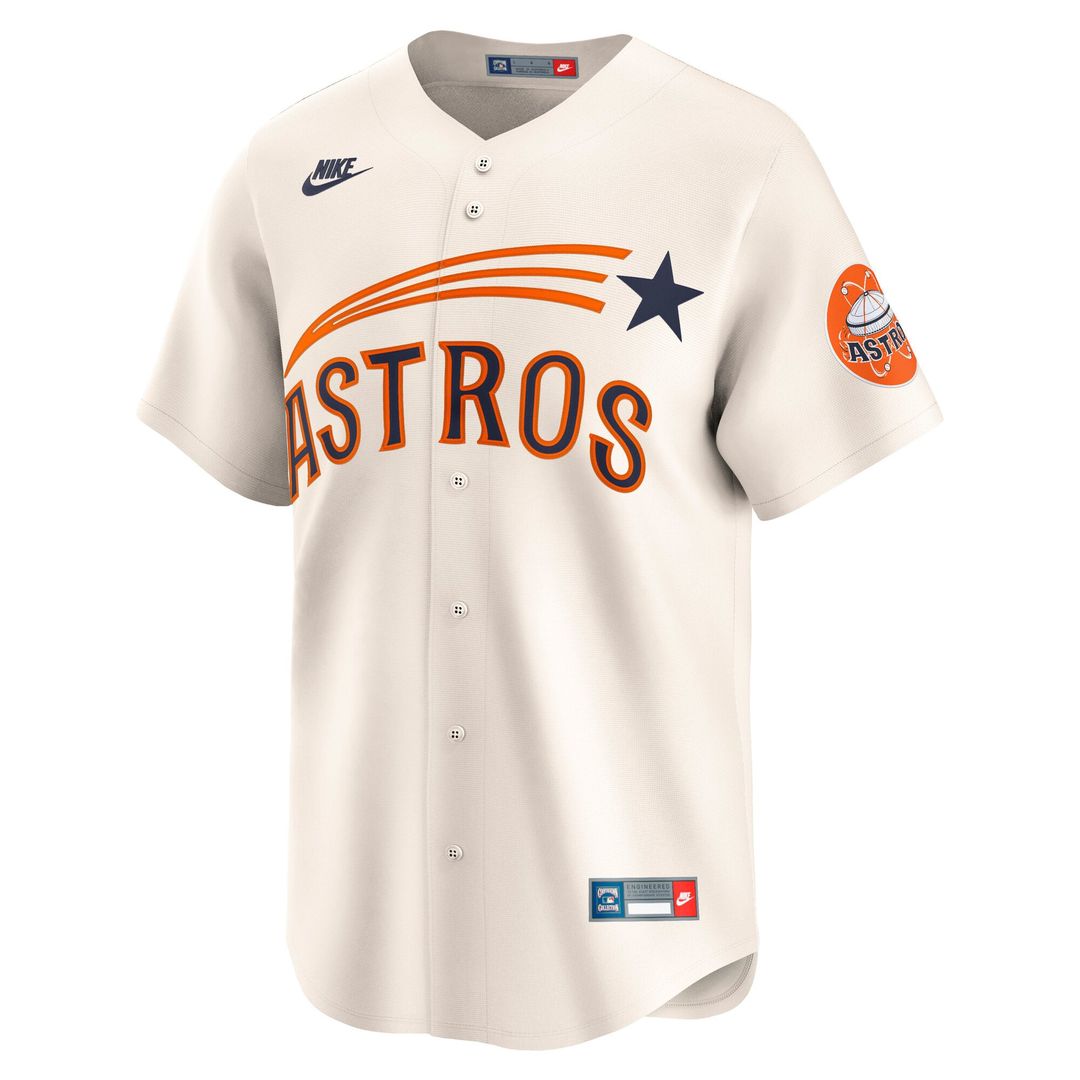 Men's Houston Astros Cream Cooperstown Collection Limited MLB Baseball Jersey - view 2