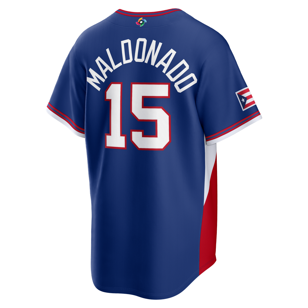 Men's Puerto Rico Baseball Martín Maldonado Royal 2026 World Baseball Classic Road Stadium MLB Baseball Jersey - view 3