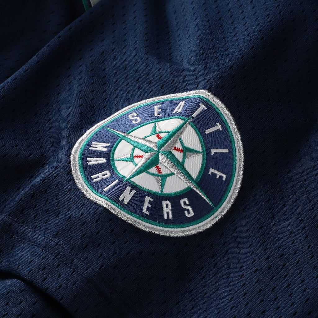 Men's Seattle Mariners Navy Big & Tall Cooperstown Collection Mesh Batting Practice MLB Baseball Jersey - view 14
