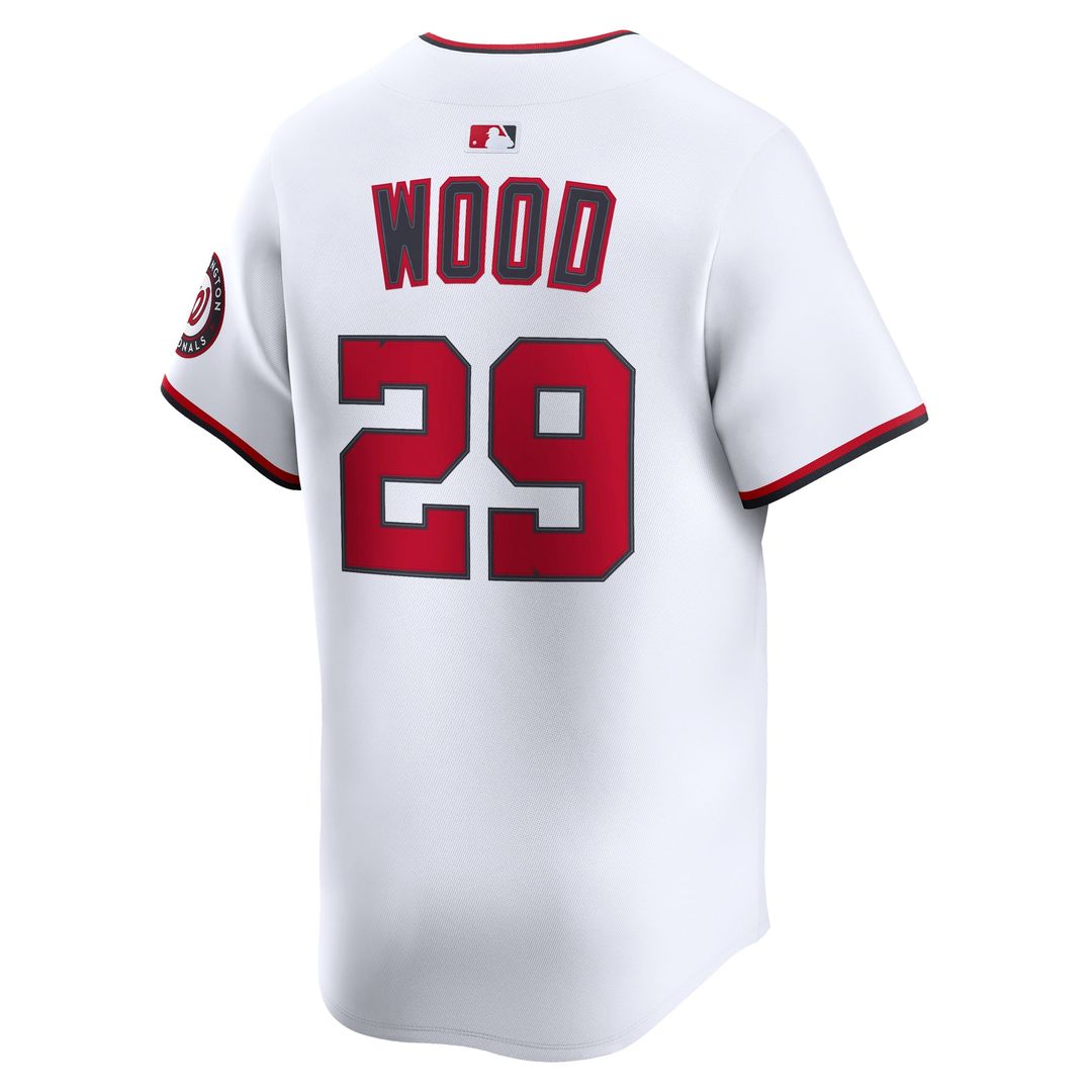 Men's Washington Nationals James Wood White Home Limited MLB Baseball Jersey - view 3