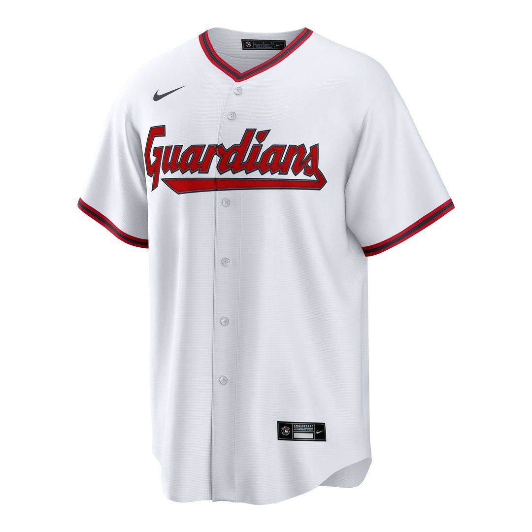 Men's Cleveland Guardians Chase DeLauter White Home Replica MLB Baseball Jersey - view 2