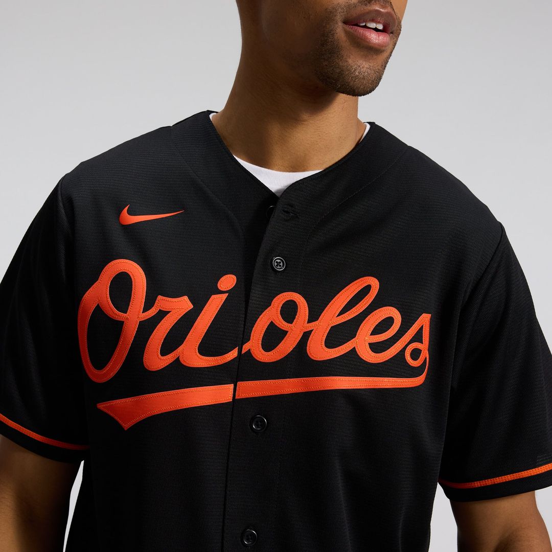 Men's Baltimore Orioles Black Alternate Replica MLB Baseball Jersey - view 6