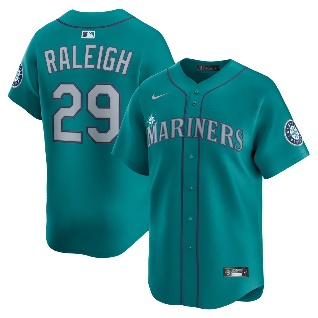 Men's Seattle Mariners Cal Raleigh Teal Alternate Limited MLB Baseball Jersey - view 15