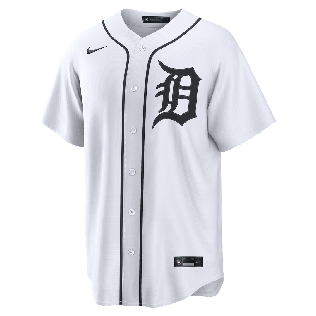 Men's Detroit Tigers Javier Báez White Home Replica MLB Baseball Jersey - view 2