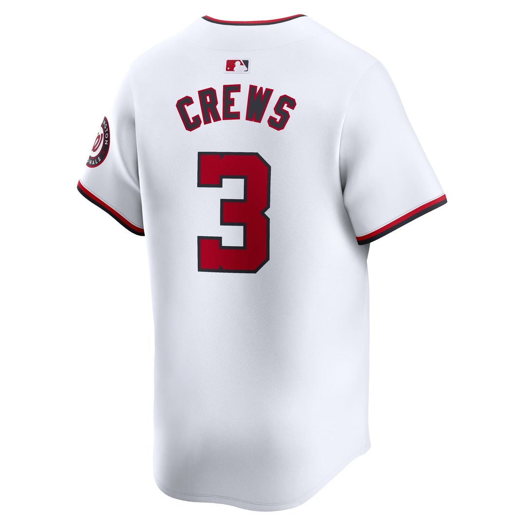 Men's Washington Nationals Dylan Crews White Home Limited MLB Baseball Jersey - view 3