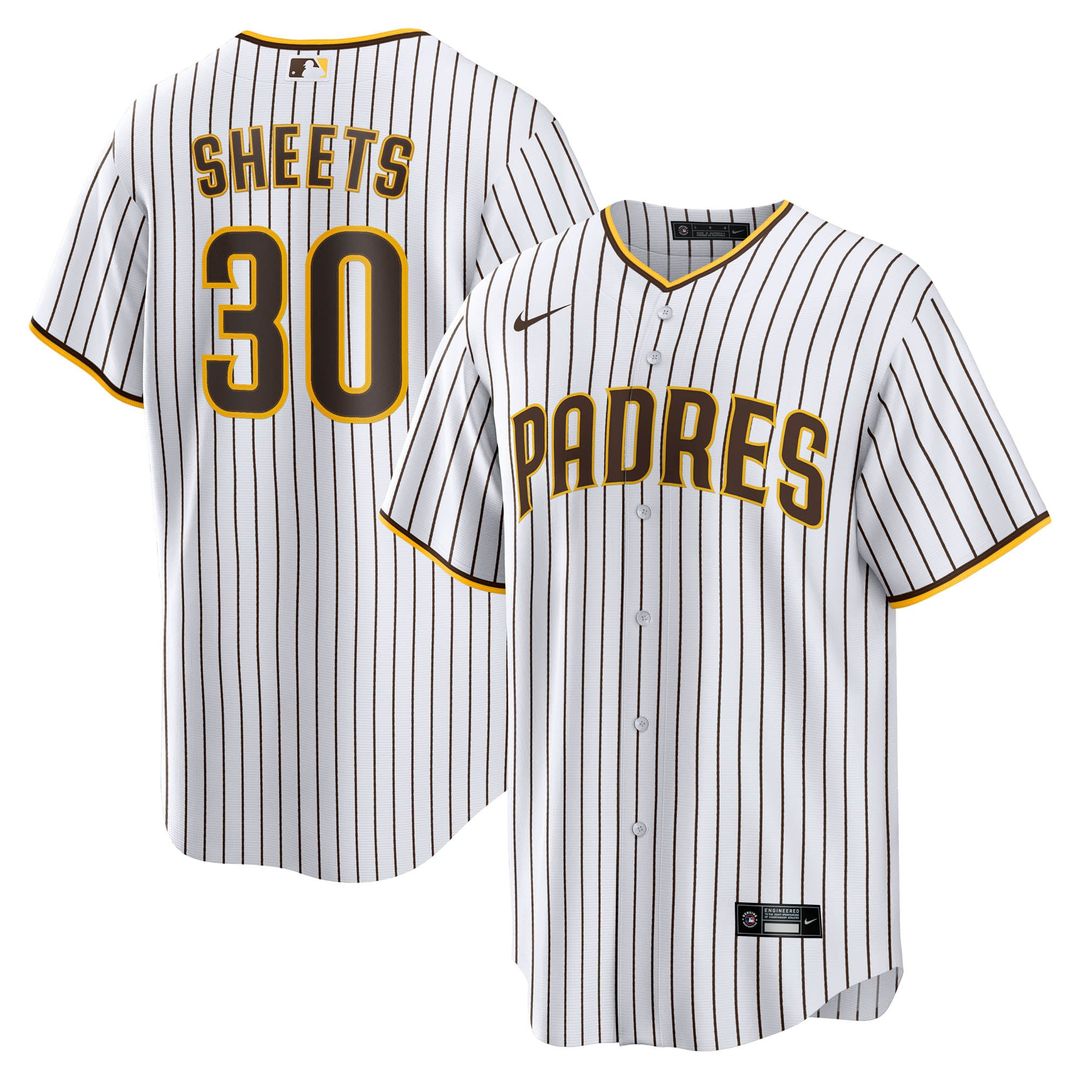 Men's San Diego Padres Gavin Sheets White Home Replica MLB Baseball Jersey - view 1