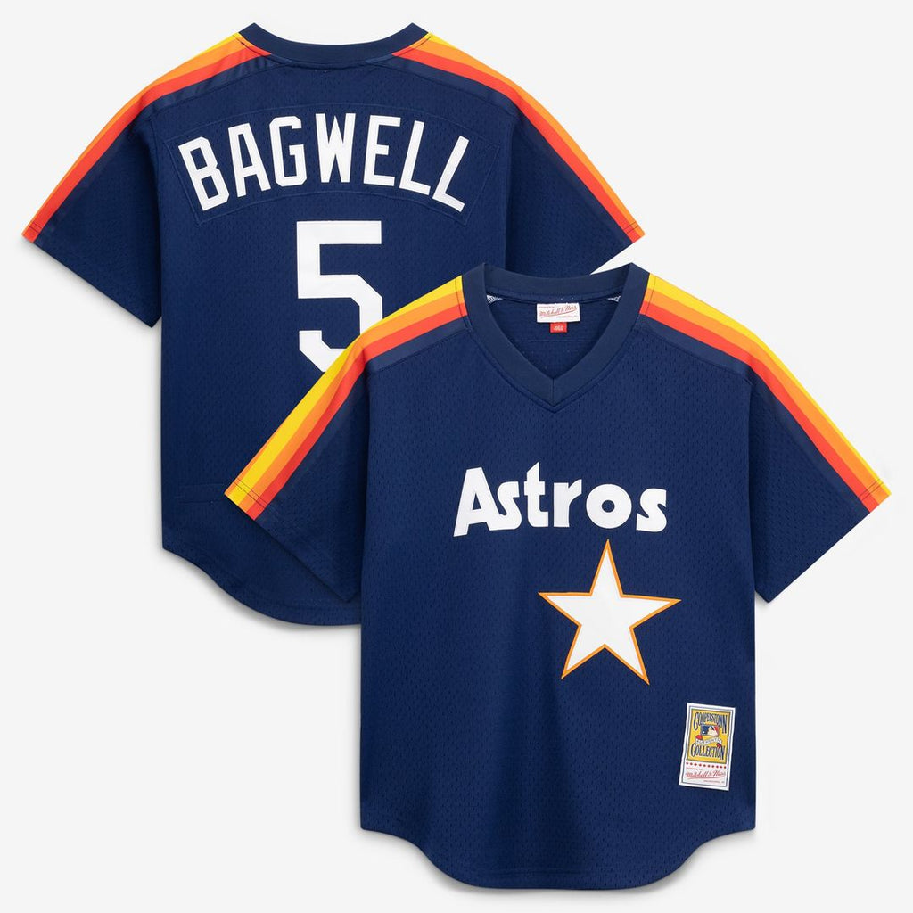 Men's Houston Astros Jeff Bagwell Navy Batting Practice MLB Baseball Jersey - view 1