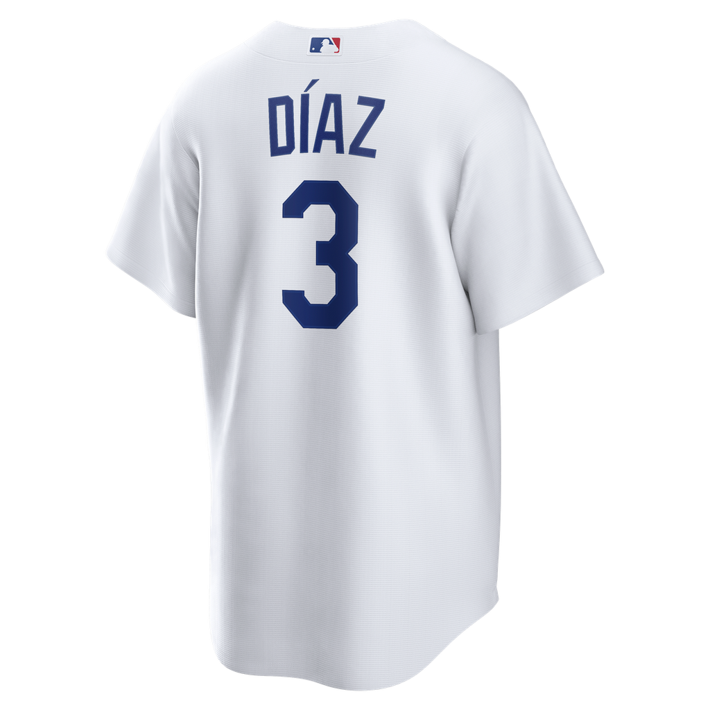 Men's Los Angeles Dodgers Edwin Díaz White Home Replica MLB Baseball Jersey - view 3