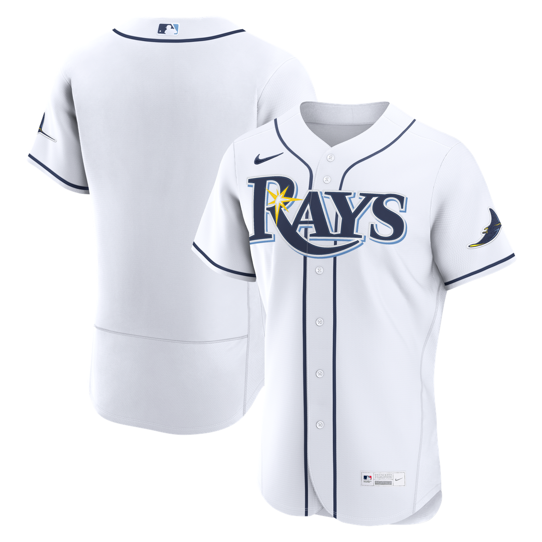 Men's Tampa Bay Rays White Home MLB Baseball Jersey - view 1