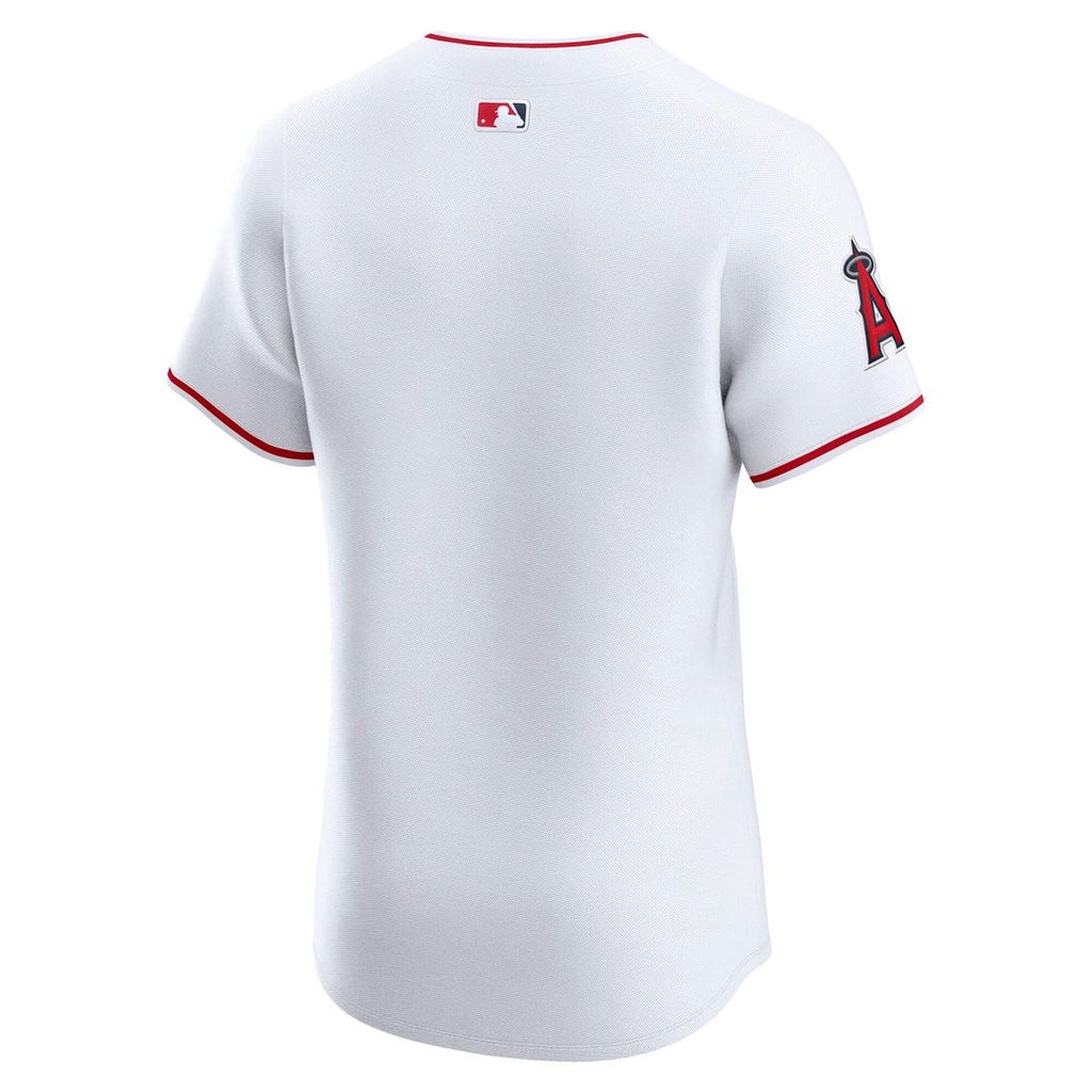 Men's Los Angeles Angels White Home Elite MLB Baseball Jersey - view 6