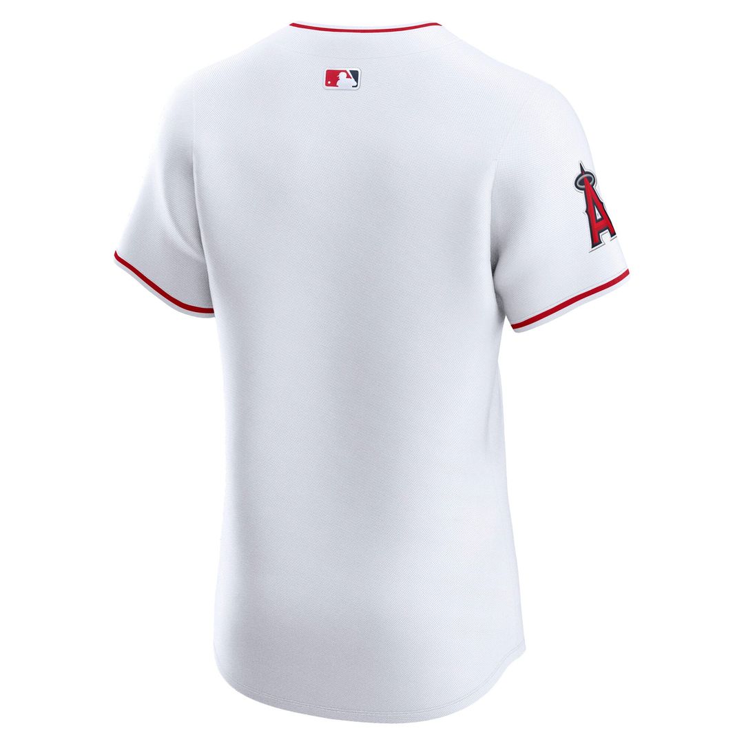 Men's Los Angeles Angels White Home Elite MLB Baseball Jersey - view 6