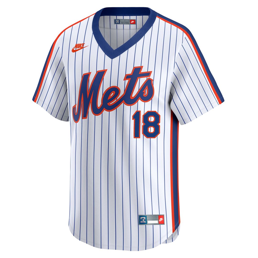 Men's New York Mets Darryl Strawberry White Throwback Cooperstown Collection Limited MLB Baseball Jersey - view 2