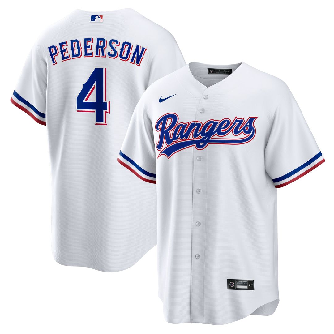 Men's Texas Rangers Joc Pederson White Home Replica MLB Baseball Jersey - view 1
