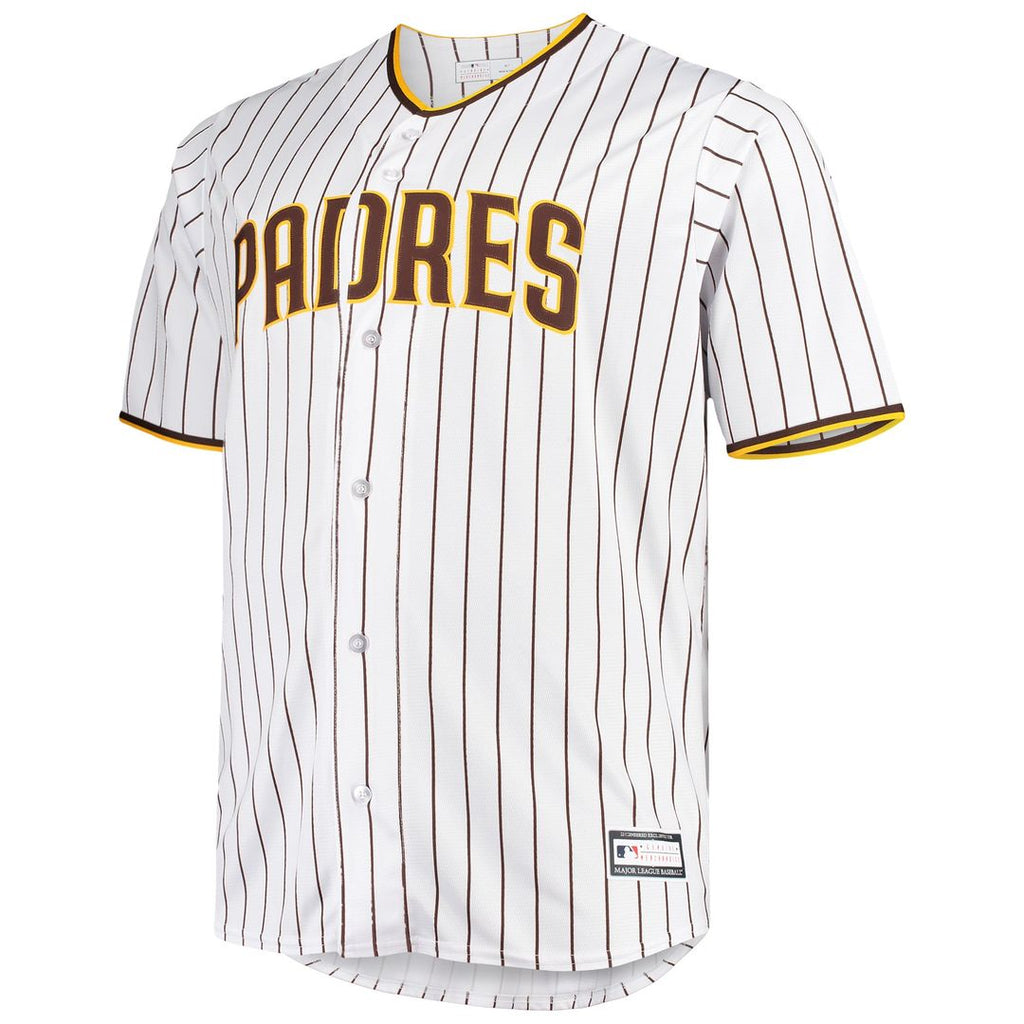 Men's San Diego Padres White/Brown Big & Tall Home Replica MLB Baseball Jersey - view 2