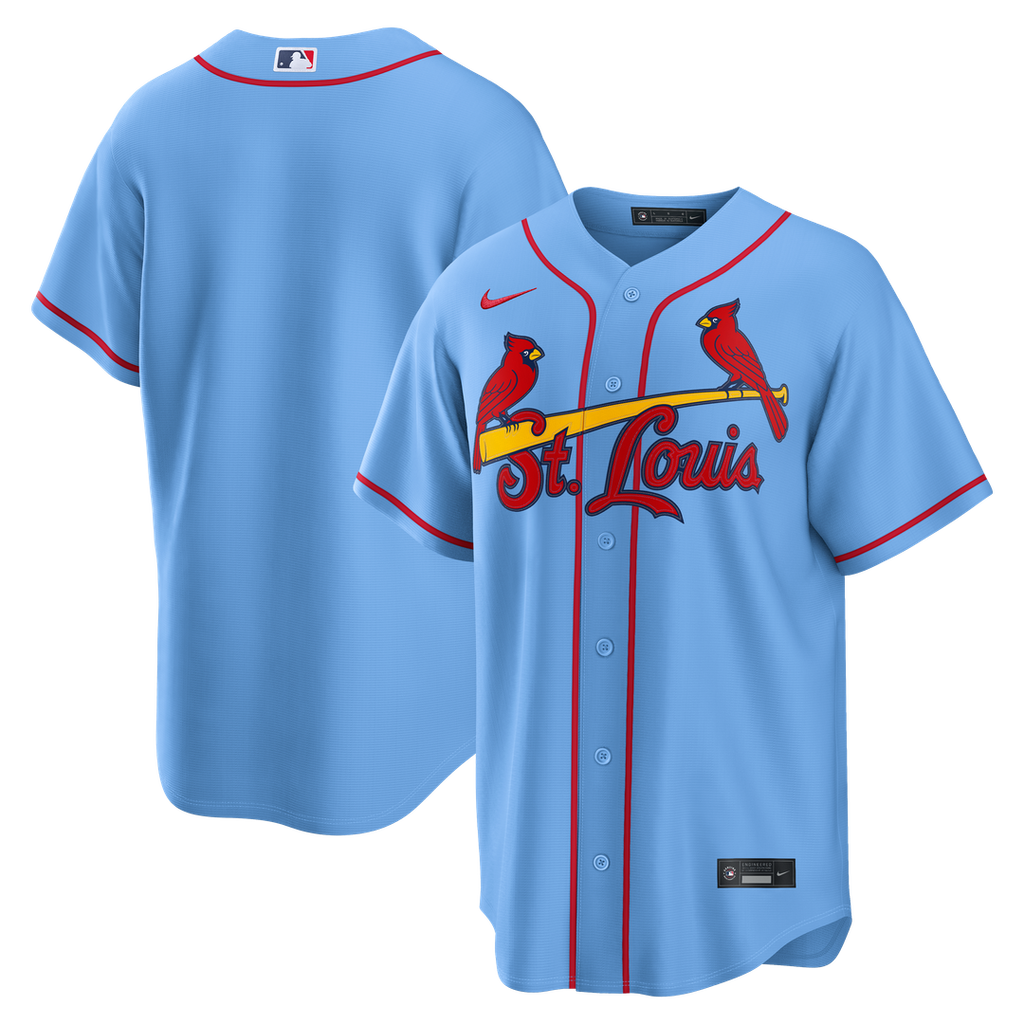 Men's St. Louis Cardinals Light Blue Alternate Replica MLB Baseball Jersey - view 1