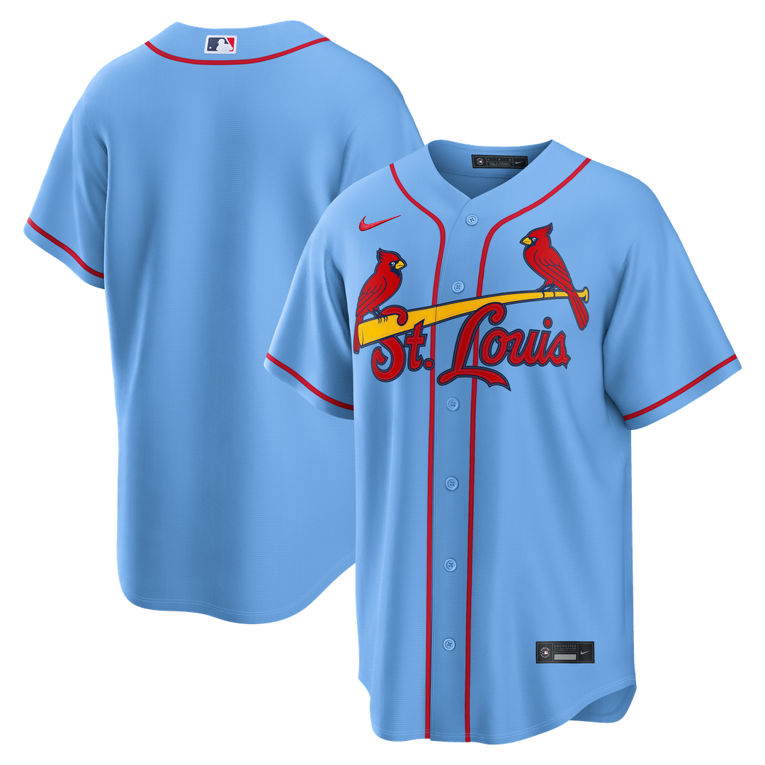 Men's St. Louis Cardinals Light Blue Alternate Replica MLB Baseball Jersey - view 1