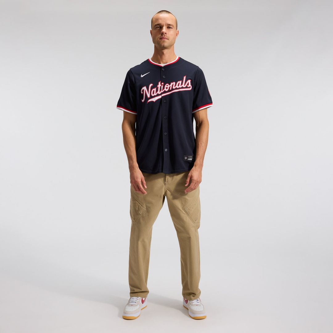 Men's Washington Nationals James Wood Navy Alternate Limited MLB Baseball Jersey - view 4