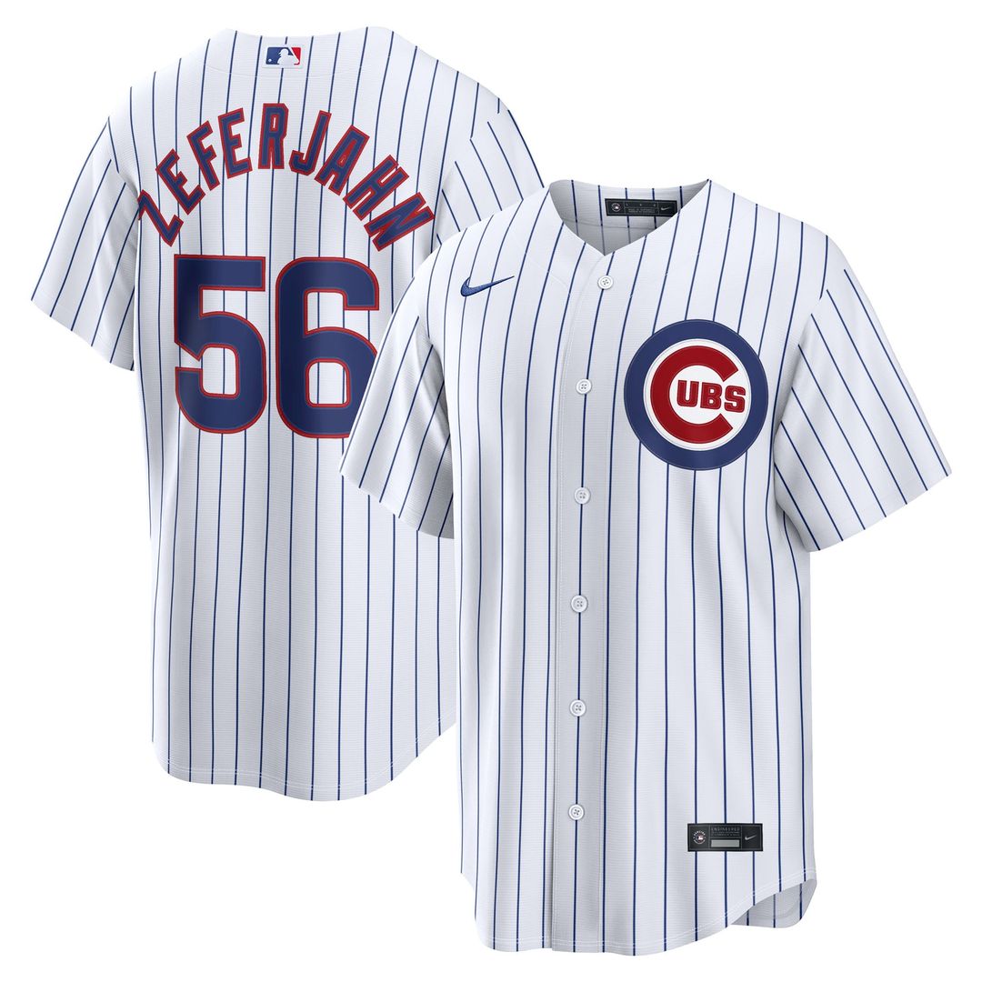 Men's Chicago Cubs Ryan Zeferjahn White Home Replica MLB Baseball Jersey - view 1